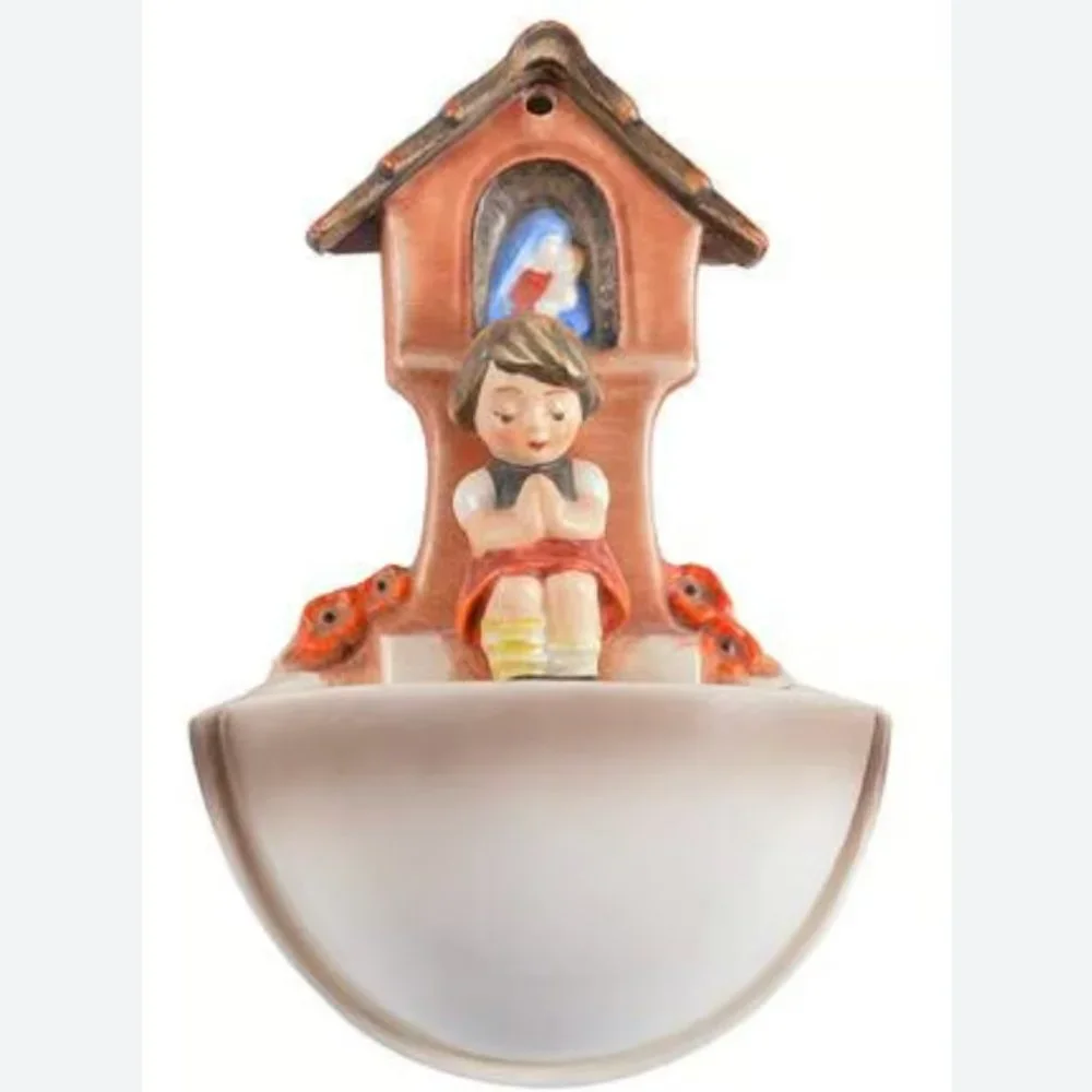 Vintage Hummel Goebel 164 Worship Praying Girl Holy Water Font